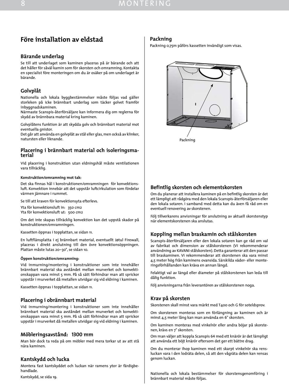 Kontakta en specialist före monteringen om du är osäker på om underlaget är bärande.