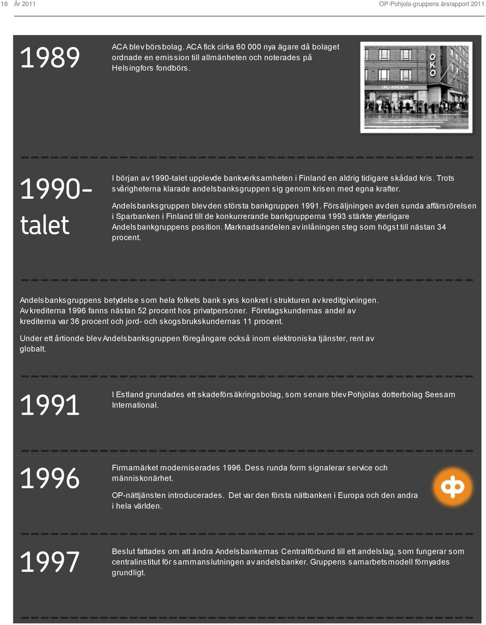 Andelsbanksgruppen blev den största bankgruppen 1991.