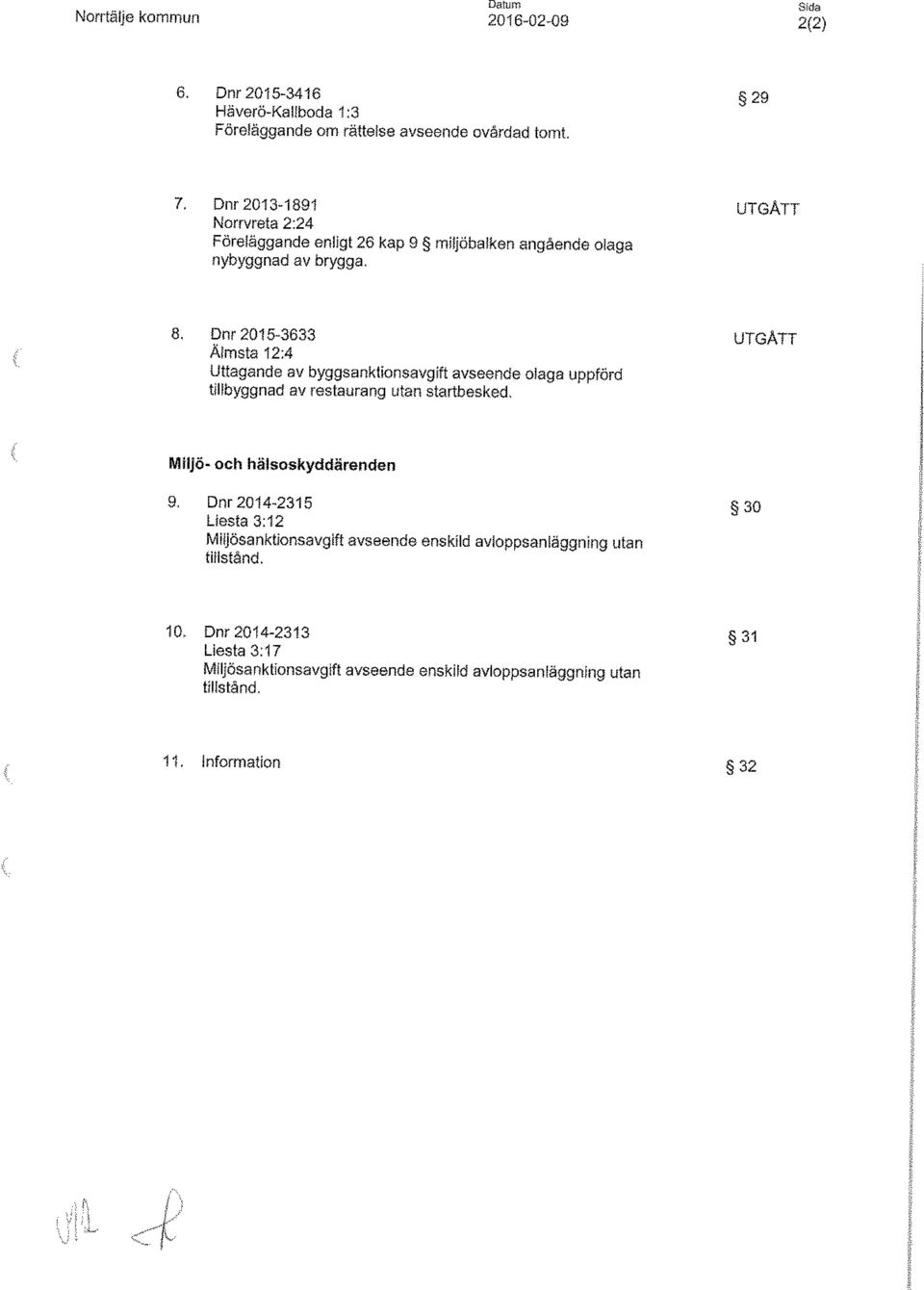 UTGÄTT 8, Dnr 2015-3633 Älmsta 12:4 Uttagande av byggsanktionsavgift avseende olaga uppförd tillbyggnad av restaurang utan startbesked.