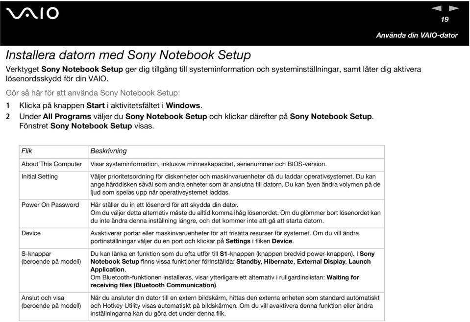 Föstret Soy otebook Setup visas.