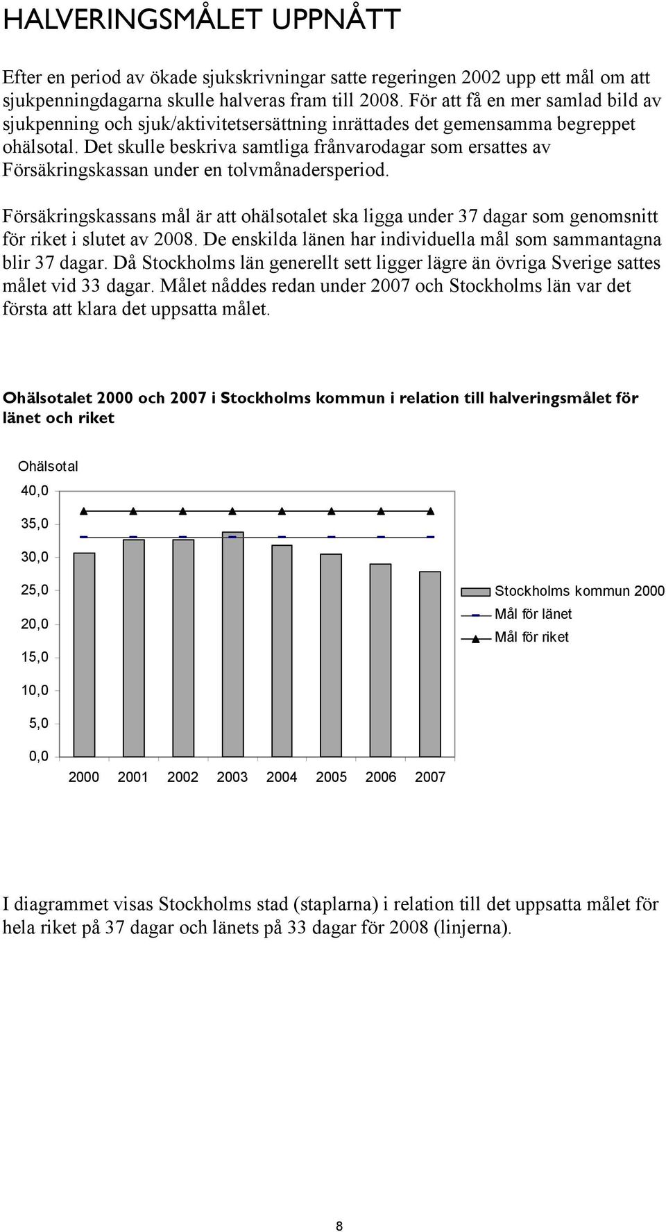 Det skulle beskriva samtliga frånvarodagar som ersattes av Försäkringskassan under en tolvmånadersperiod.