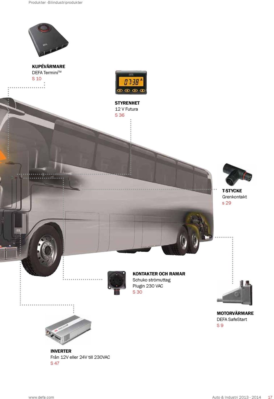 Schuko strömuttag Plugin 230 VAC S 30 MOTORVäRMaRe DEFA SafeStart S 9