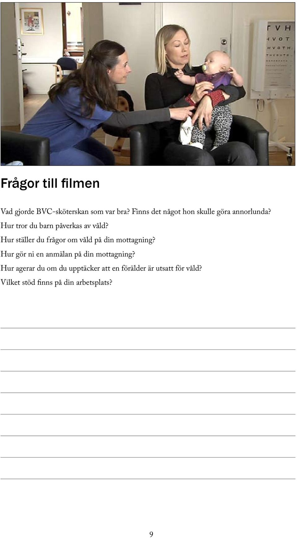 Hur ställer du frågor om våld på din mottagning?