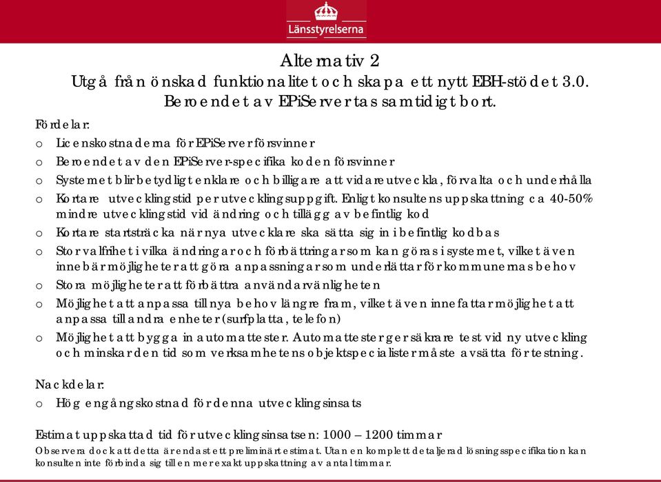 utvecklingstid per utvecklingsuppgift.