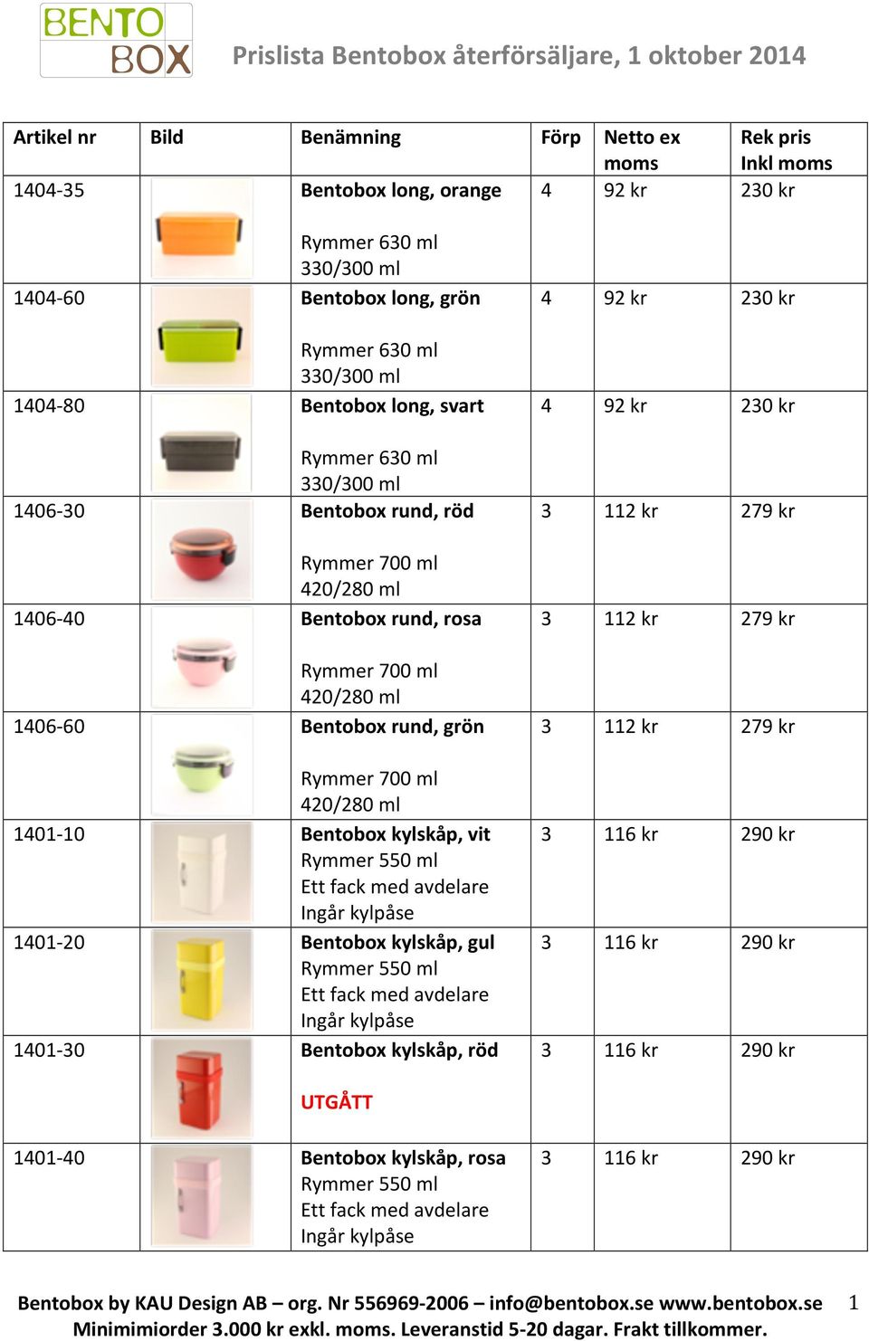 Bentobox rund, röd Rymmer 700 ml 420/280 ml Bentobox rund, rosa Rymmer 700 ml 420/280 ml Bentobox rund, grön Rymmer 700 ml 420/280 ml Bentobox kylskåp,