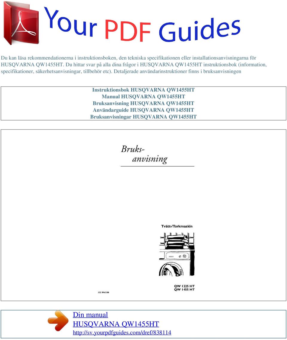 Du hittar svar på alla dina frågor i instruktionsbok (information, specifikationer,