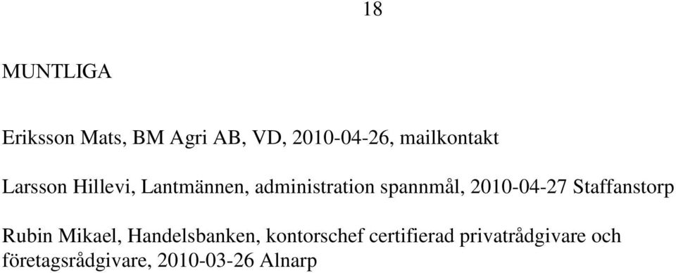 spannmål, 2010-04-27 Staffanstorp Rubin Mikael, Handelsbanken,