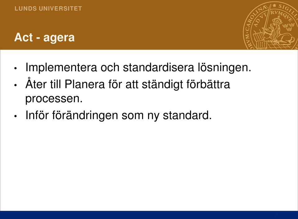 Åter till Planera för att ständigt