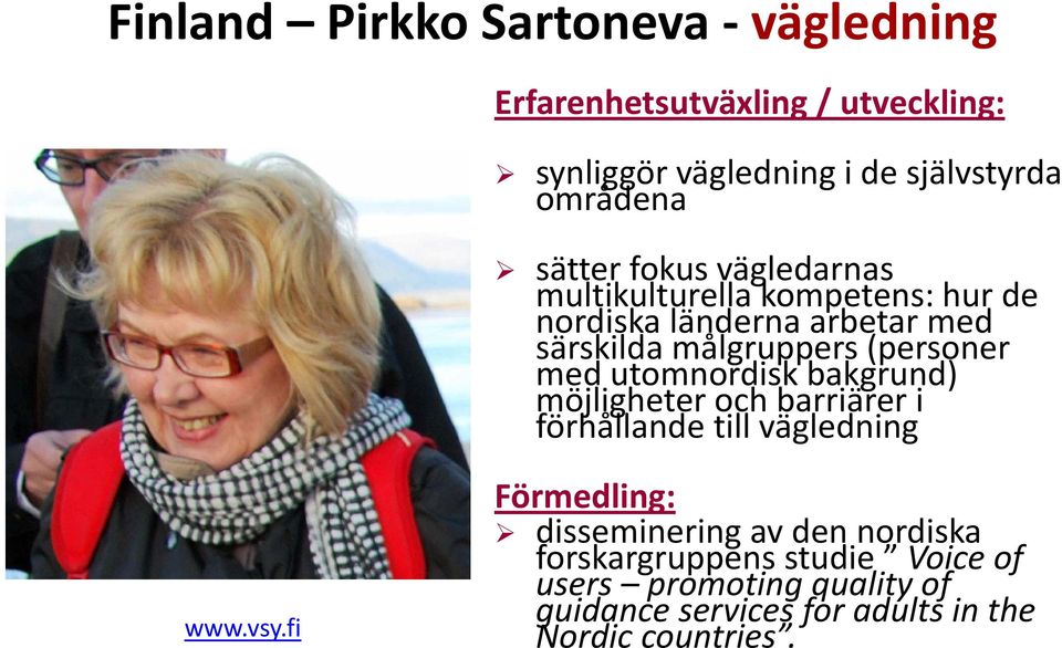 med utomnordisk bakgrund) möjligheter och barriärer i förhållande till vägledning www.vsy.