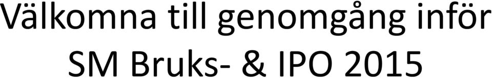genomgång