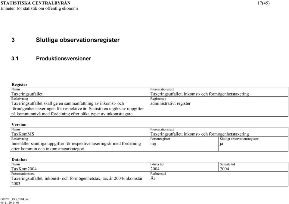 Statistiken utgörs av uppgifter på kommunnivå med fördelning efter olika typer av inkomsttagare.