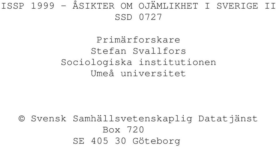 Sociologiska institutionen Umeå universitet