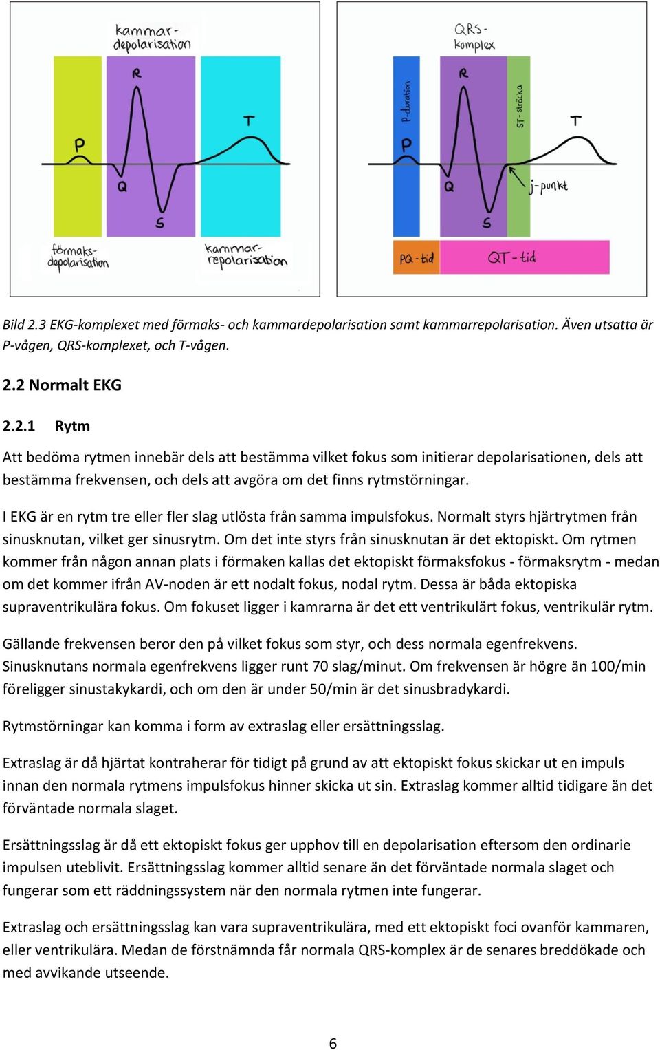 Om rytmen kommer från någon annan plats i förmaken kallas det ektopiskt förmaksfokus - förmaksrytm - medan om det kommer ifrån AV-noden är ett nodalt fokus, nodal rytm.