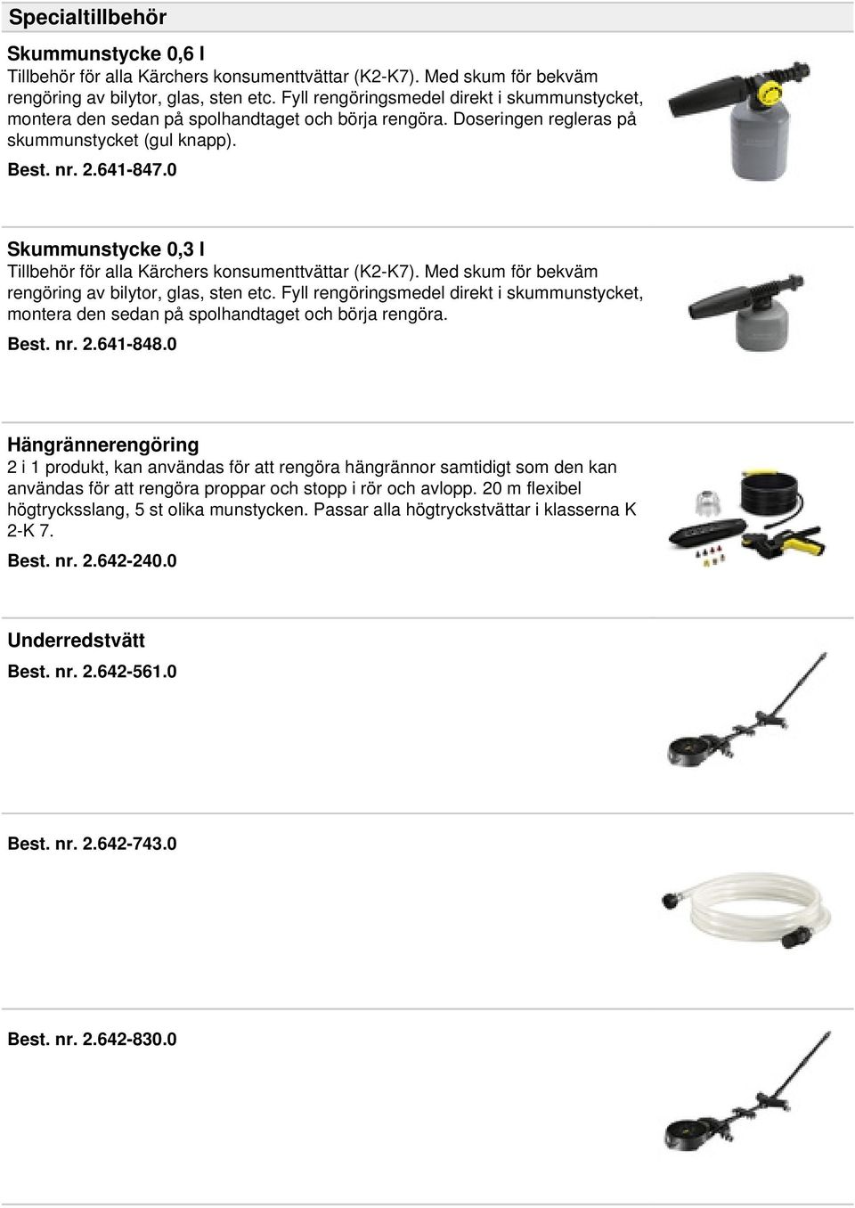 0 Skummunstycke 0,3 l Tillbehör för alla Kärchers konsumenttvättar (K2-K7). Med skum för bekväm rengöring av bilytor, glas, sten etc.