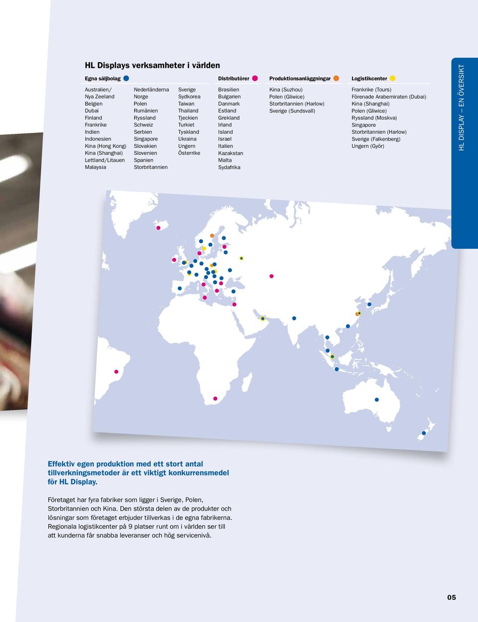 Tyskland Ukraina Ungern Österrike Brasilien Bulgarien Danmark Estland Grekland Irland Island Israel Italien Kazakstan Malta Sydafrika Kina (Suzhou) Polen (Gliwice) Storbritannien (Harlow) Sverige