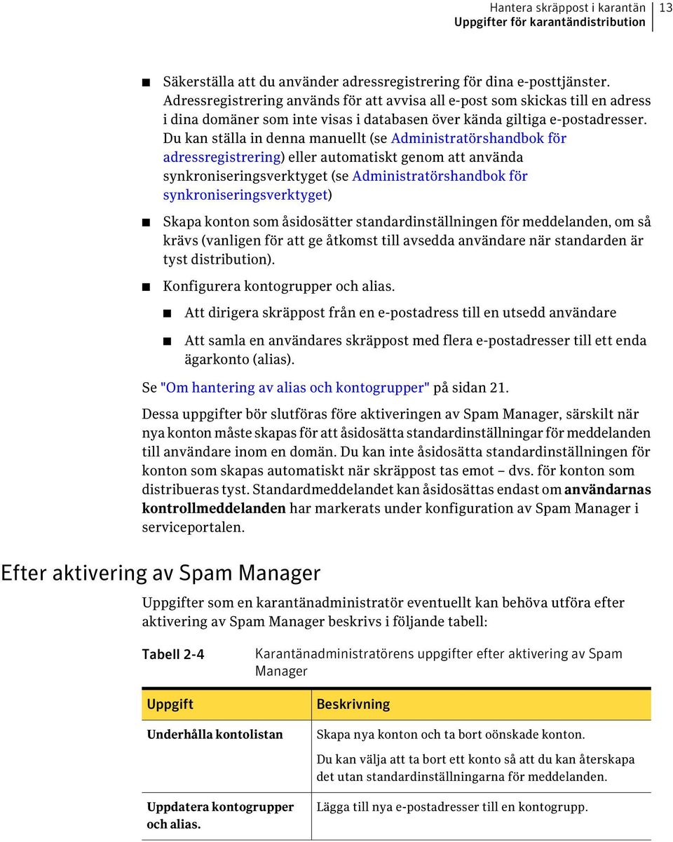 Du kan ställa in denna manuellt (se Administratörshandbok för adressregistrering) eller automatiskt genom att använda synkroniseringsverktyget (se Administratörshandbok för synkroniseringsverktyget)