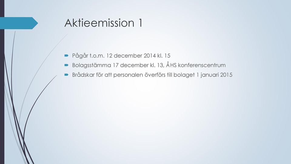 13, ÅHS konferenscentrum Brådskar för att