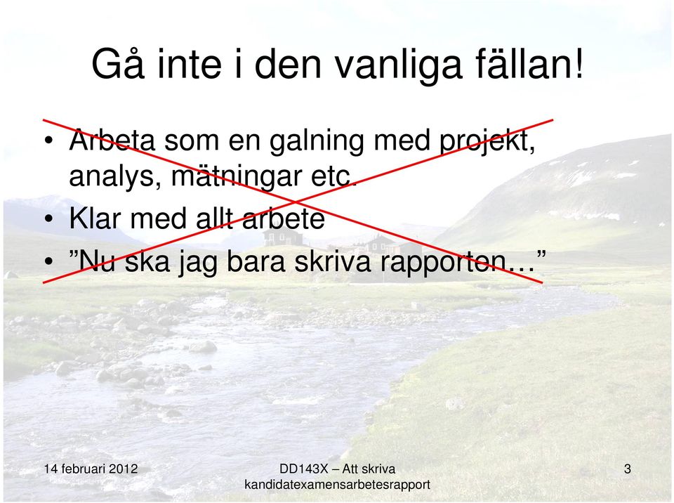 analys, mätningar etc.