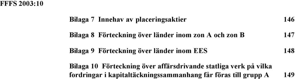 inom EES 148 Bilaga 10 Förteckning över affärsdrivande statliga verk