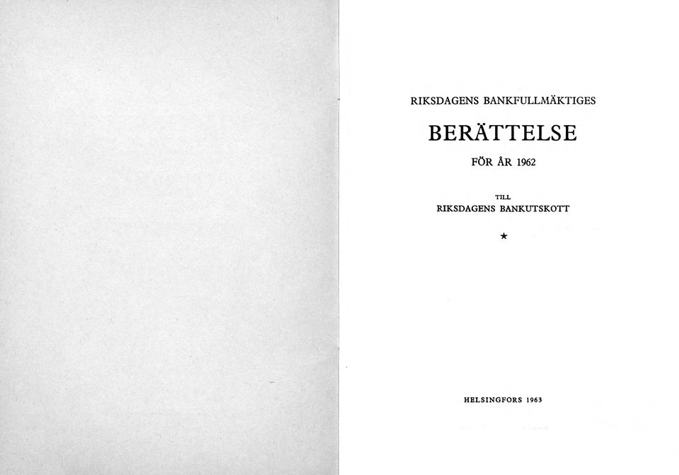BERÄTTELSE FÖR ÅR 1962