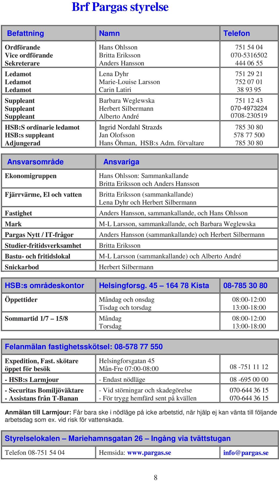 Öhman, HSB:s Adm.