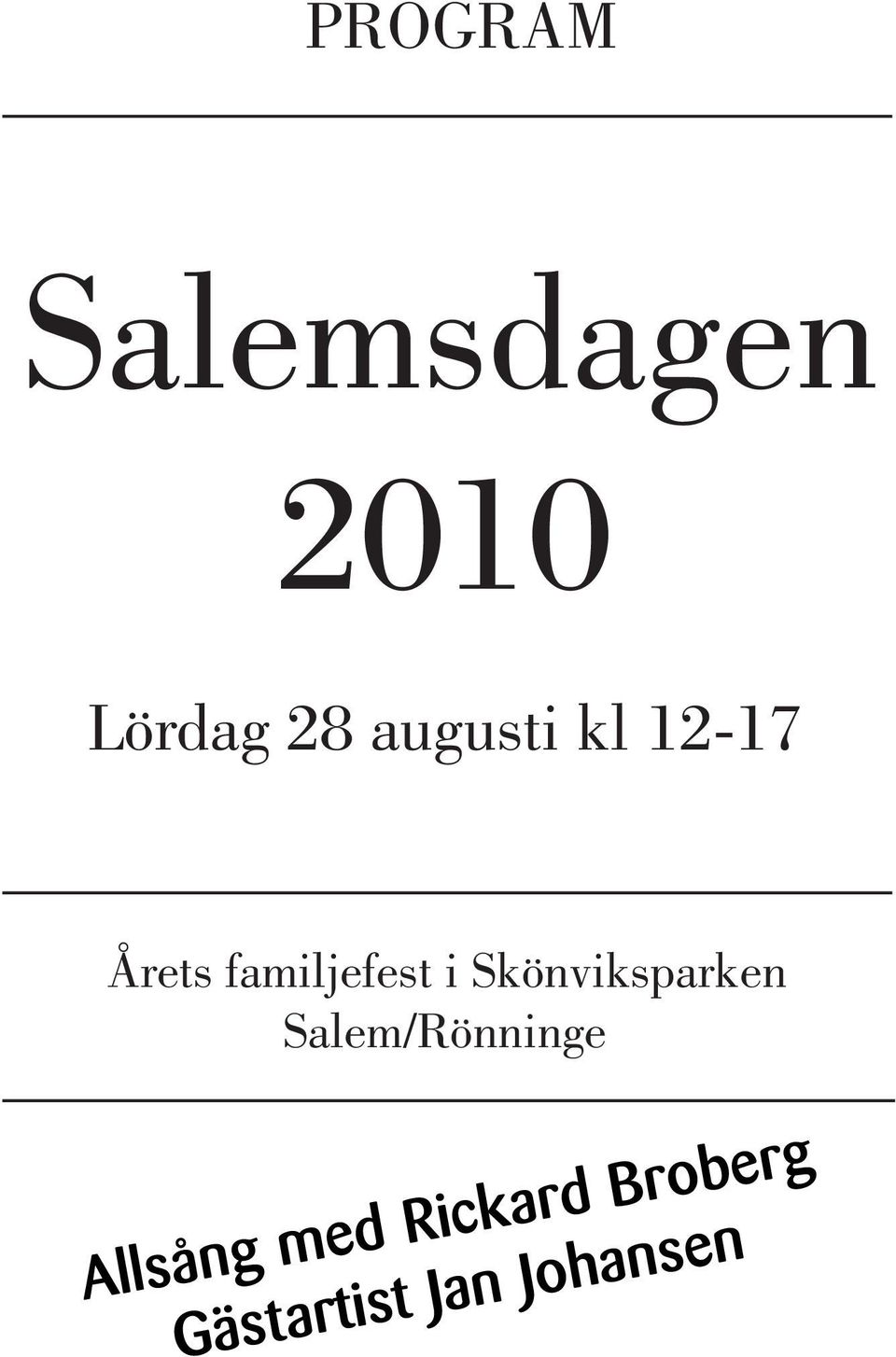 Skönviksparken Salem/Rönninge Allsång