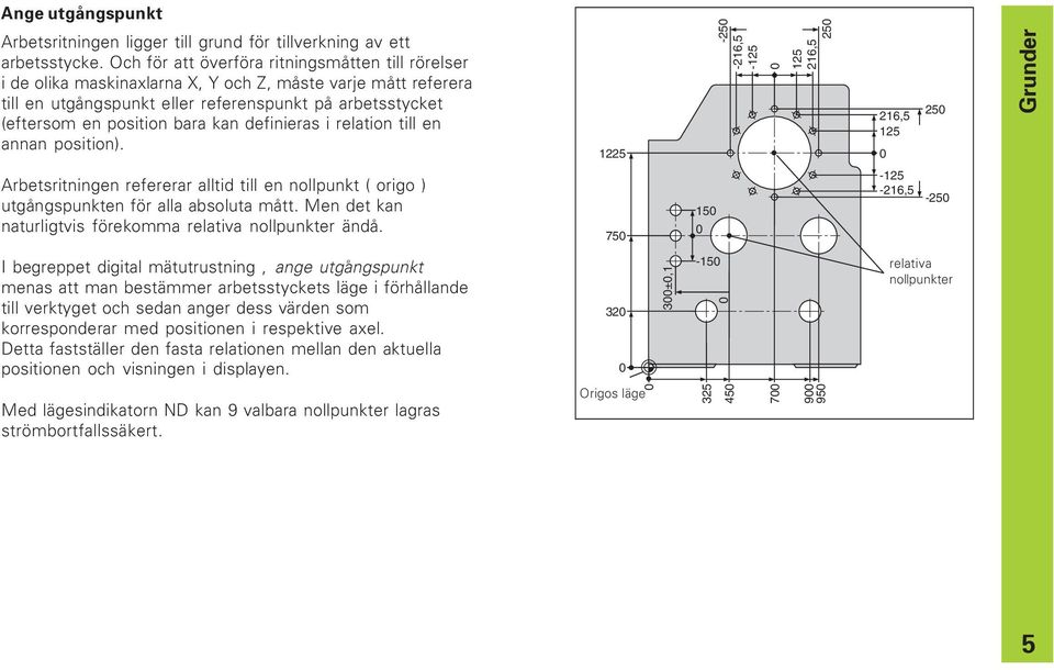 kan definieras i relation till en annan position).