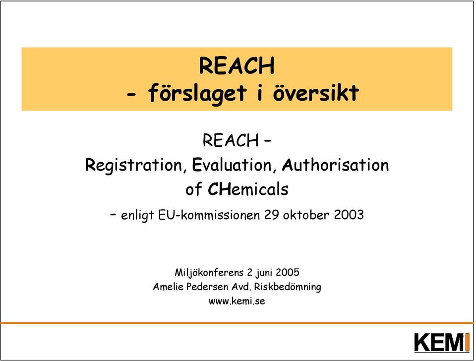 EU-kommissionen 29 oktober 2003 Miljökonferens 2