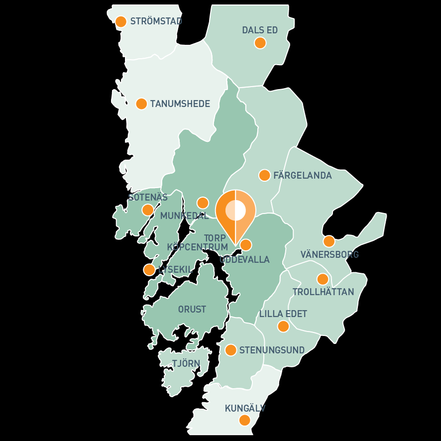 FAKTA Torp Köpcentrum är ett regionalt köpcentrum beläget 7 km norr om Uddevalla i Västra Götalands län.