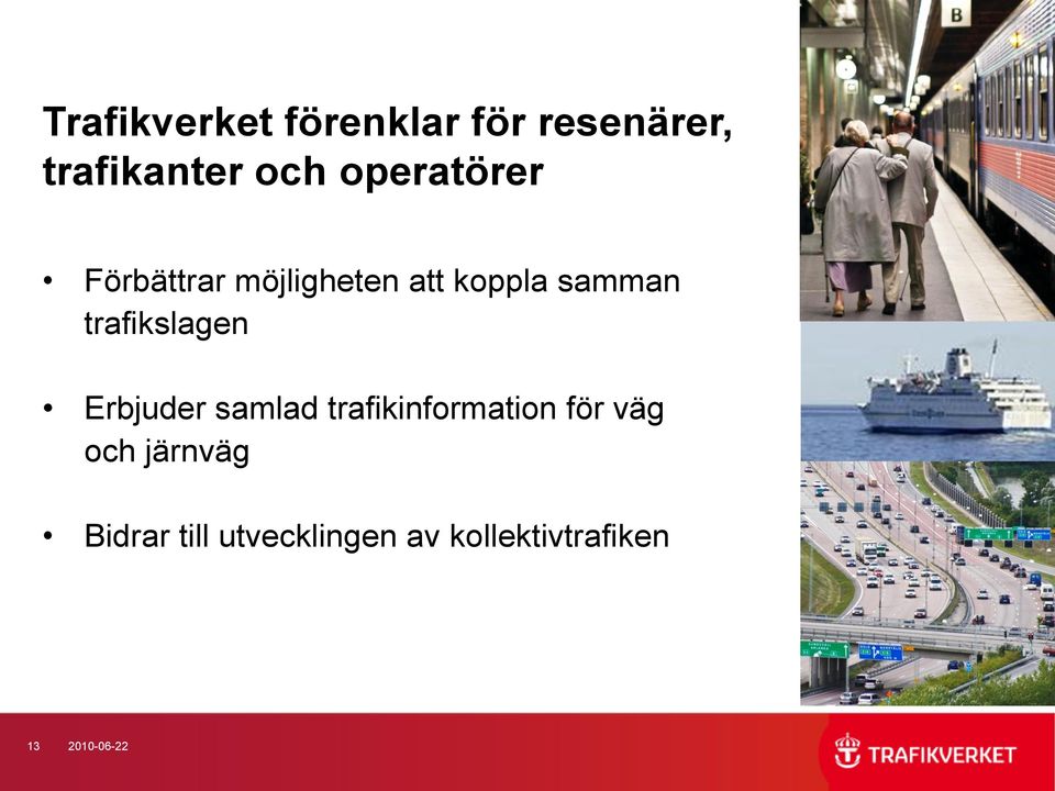 trafikslagen Erbjuder samlad trafikinformation för väg