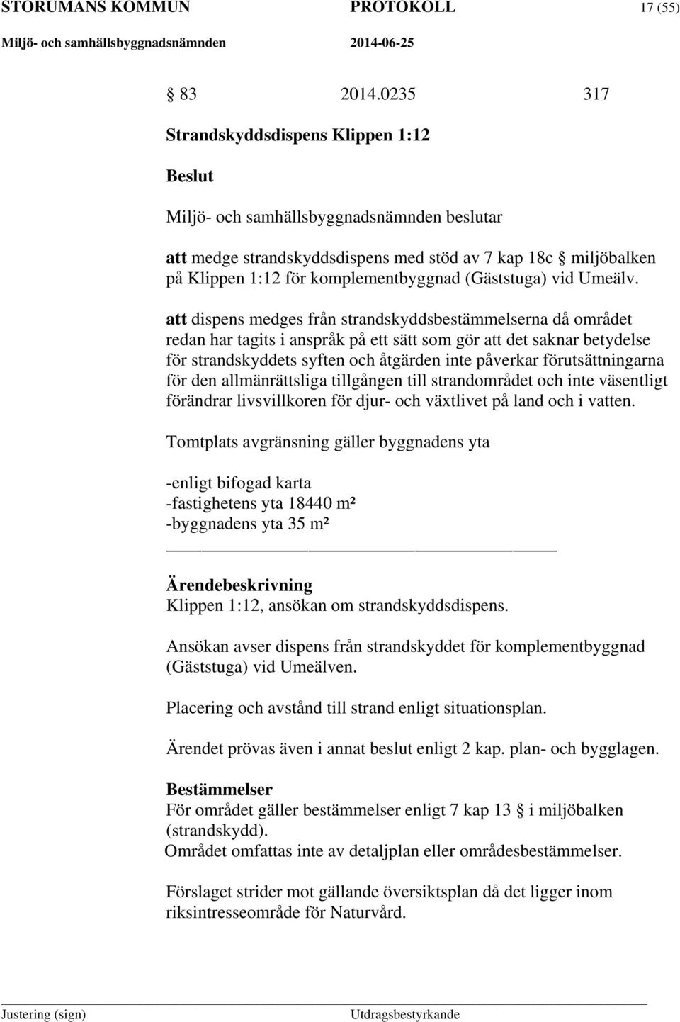 vid Umeälv.