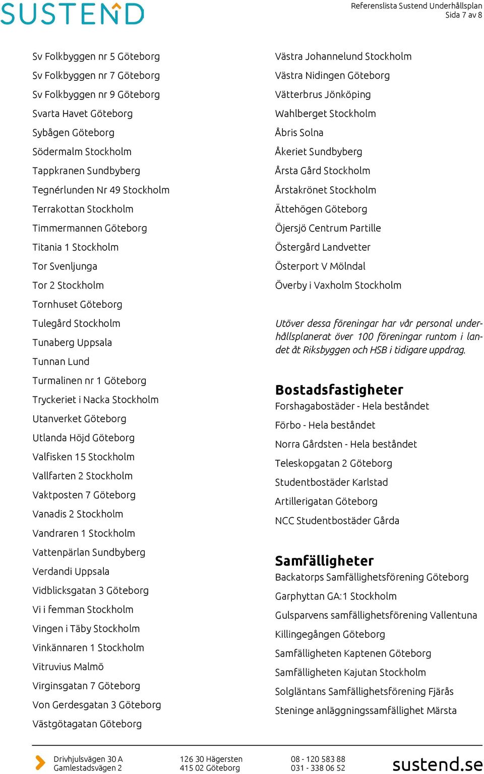 Tryckeriet i Nacka Stockholm Utanverket Göteborg Utlanda Höjd Göteborg Valfisken 15 Stockholm Vallfarten 2 Stockholm Vaktposten 7 Göteborg Vanadis 2 Stockholm Vandraren 1 Stockholm Vattenpärlan