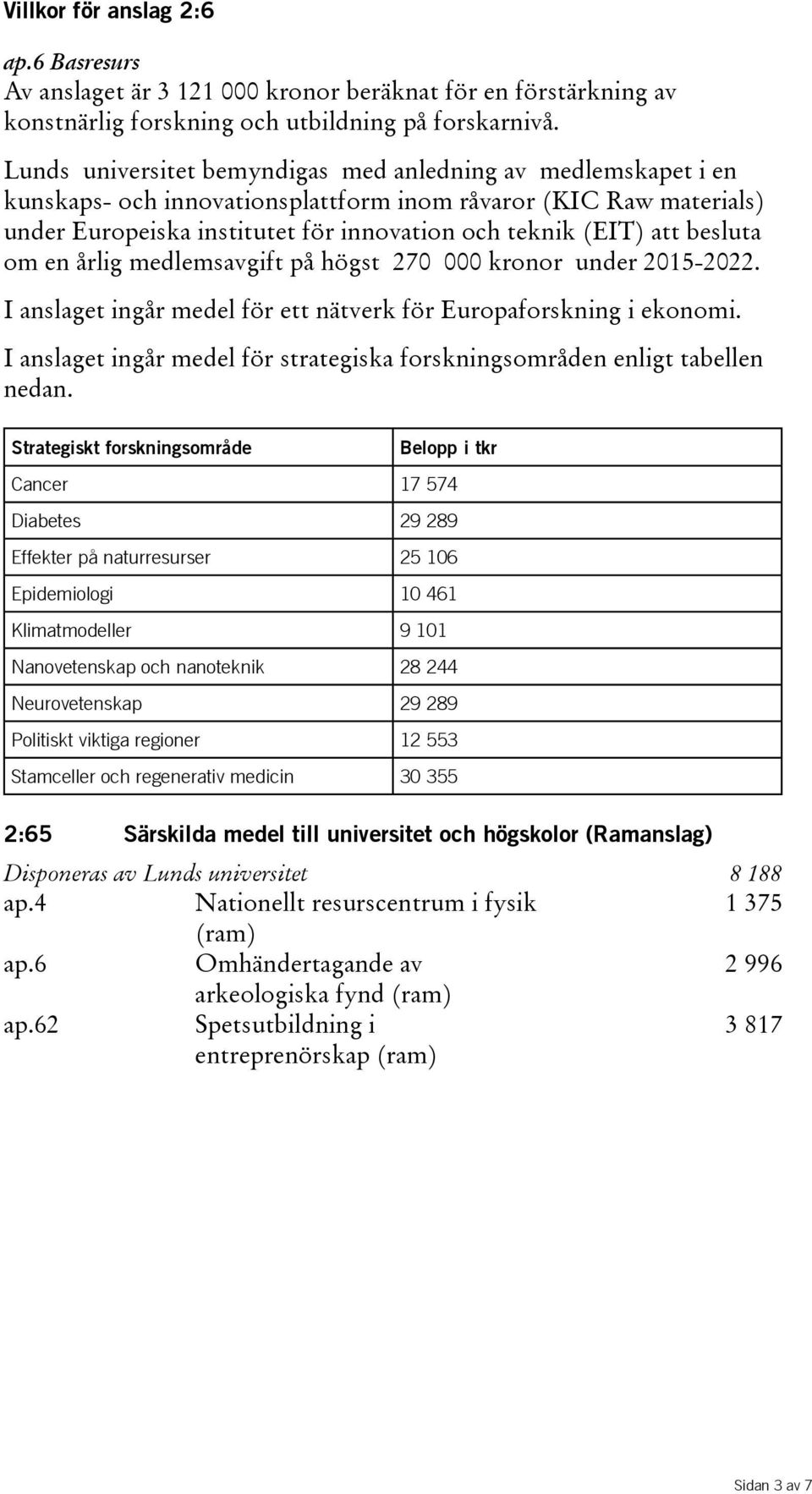 besluta omenårligmedlemsavgiftpåhögst 270 000kronor under2015-2022. I anslaget ingår medel för ett nätverk för Europaforskning i ekonomi.