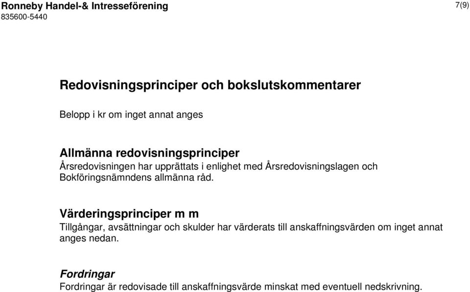 Bokföringsnämndens allmänna råd.