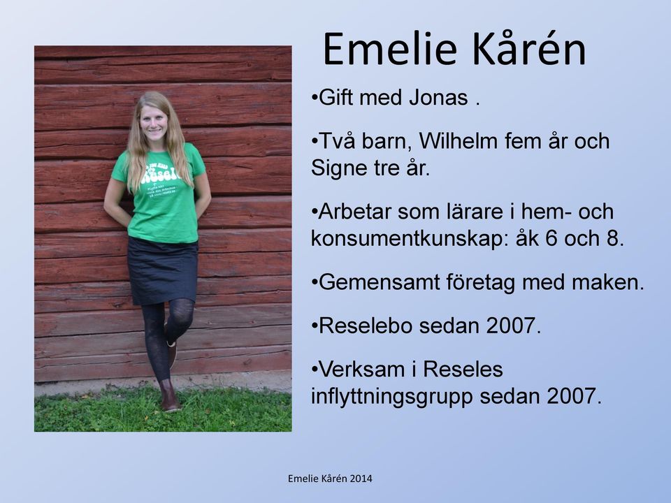 Arbetar som lärare i hem- och konsumentkunskap: åk 6 och