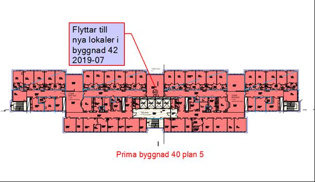 LS 2015-1294 HSN 1511-1378 SLL 1154 Byggnad 38 plan 1: Primas ledning evakueras till Paviljong 2016-06 till 2017-08 Byggnad