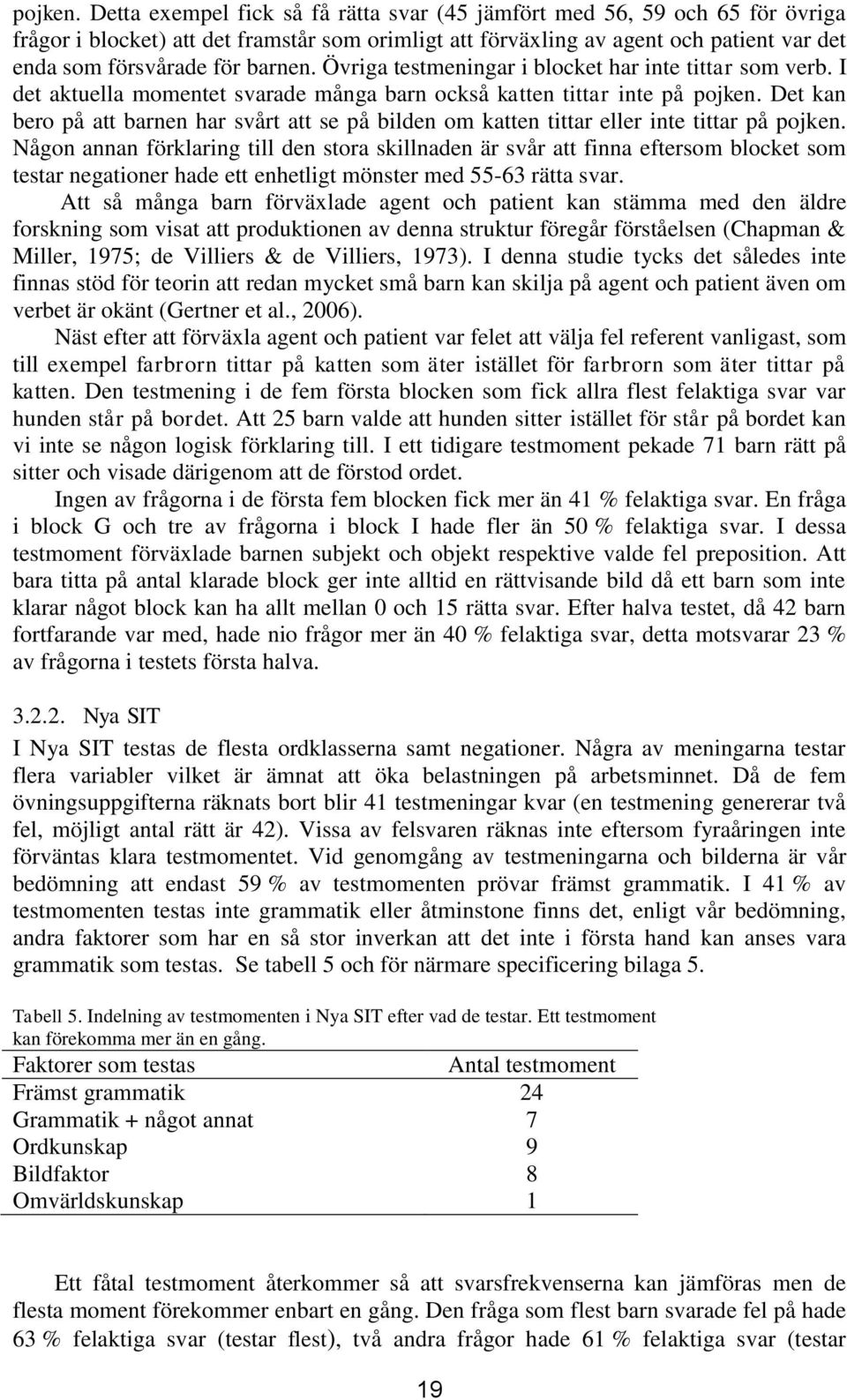 Övriga testmeningar i blocket har inte tittar som verb.