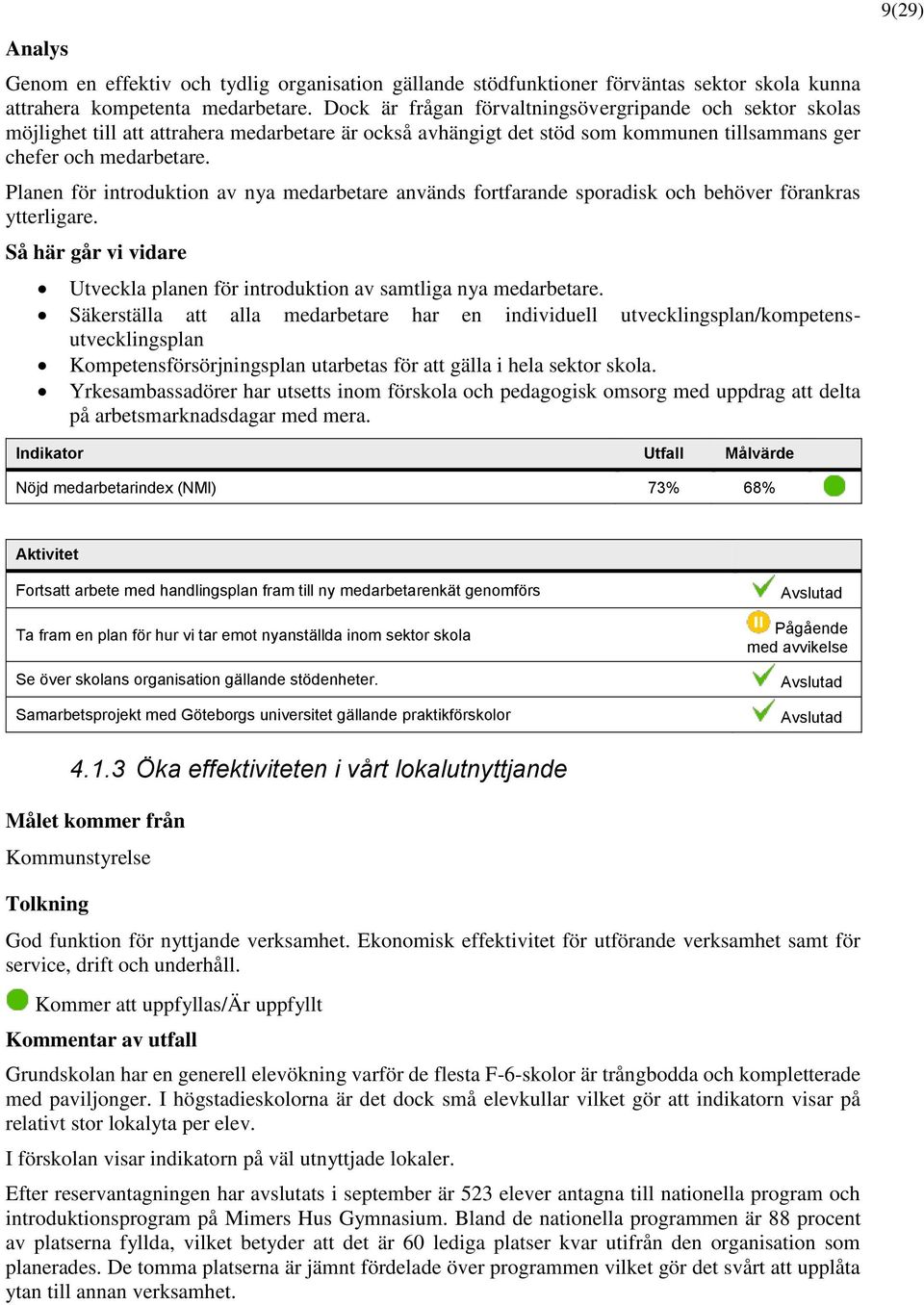 en för introduktion av nya medarbetare används fortfarande sporadisk och behöver förankras ytterligare. Utveckla planen för introduktion av samtliga nya medarbetare.