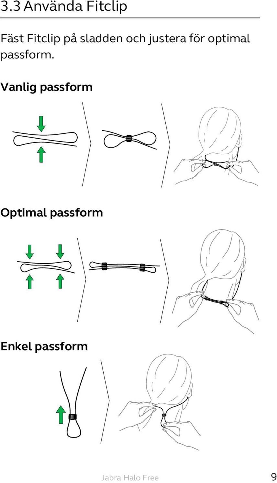 för optimal passform.