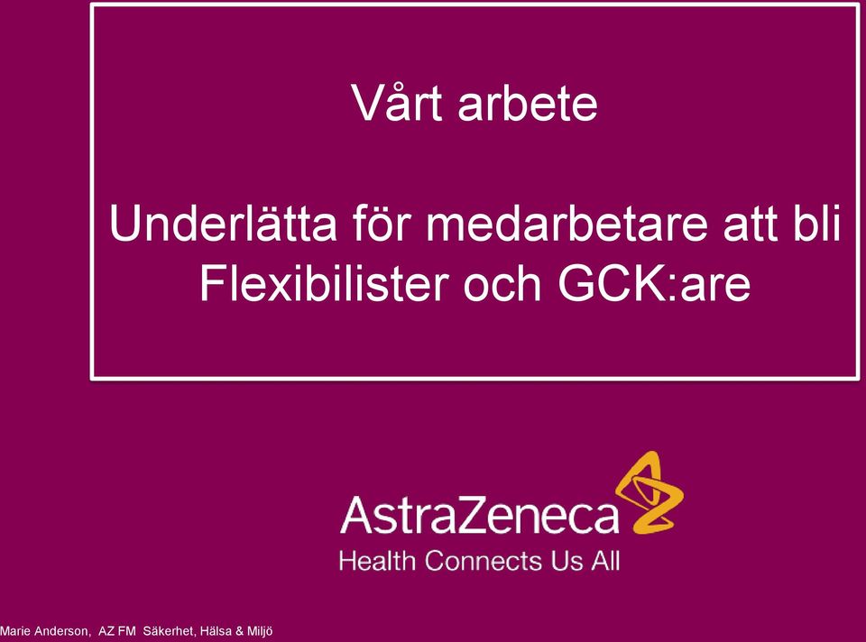 Flexibilister och GCK:are