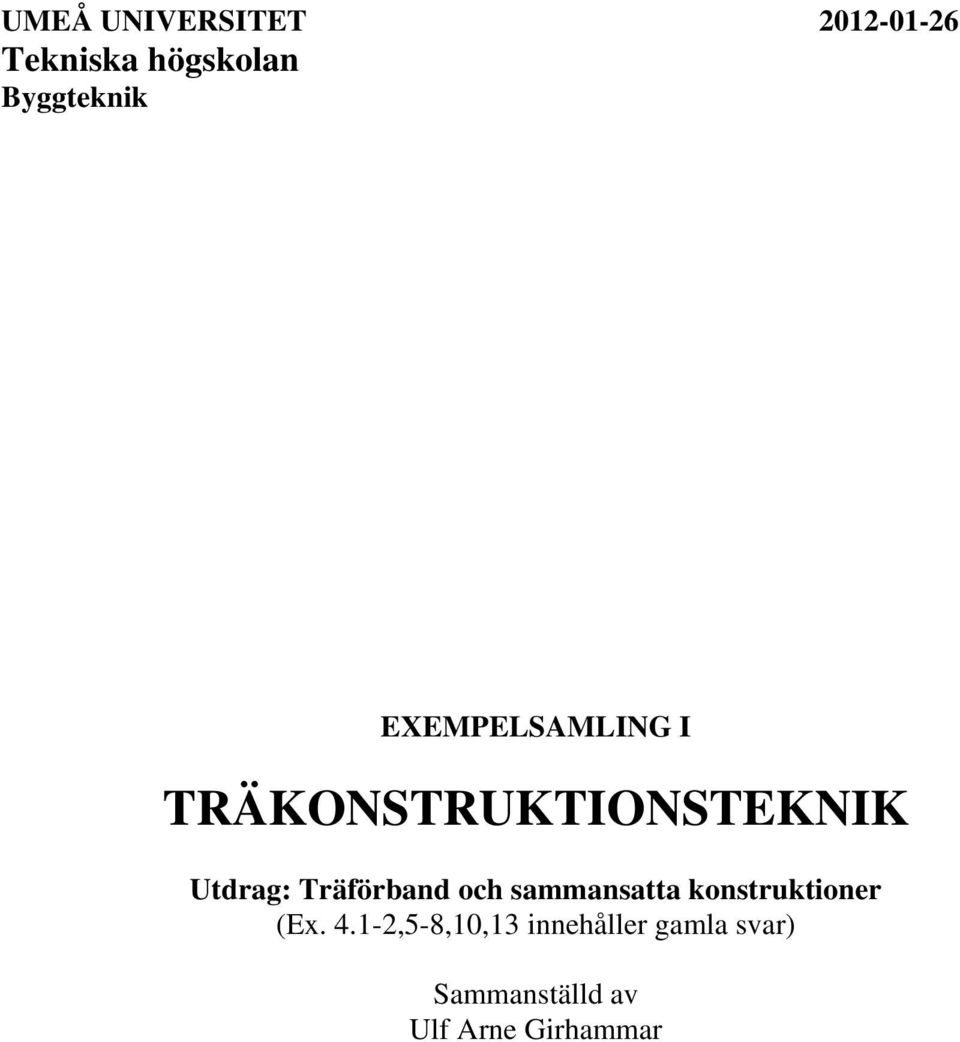 Utdrag: Träförband och sammansatta konstruktioner (Ex. 4.