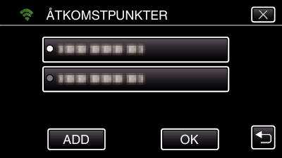 Att använda Wi-Fi Registrera åtkomstpunkt med WPS PIN 1 Tryck på MENU (Drift i denna kamera) 6 Tryck på WPS PIN (Drift på denna kamera) 0 PIN-koden visas 0 Toppmenyn visas 2 Tryck på ikonen Wi-Fi (Q)