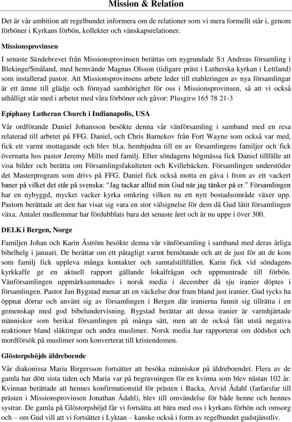 Lettland) som installerad pastor.