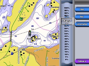 Komma igång Komma igång NMEA 2000- kontakt Strömanslutning Marinvideokontakt Kontakter för Garmin marint nätverk NMEA 0183-kontakt Slå på och stänga av enheten Håll strömknappen nedtryckt tills