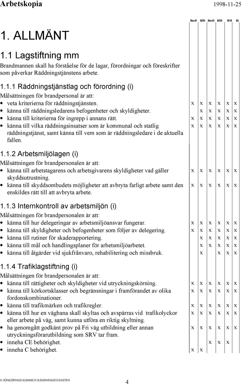 xx känna till vilka räddningsinsatser som är kommunal och statlig räddningstjänst, samt känna till vem som är räddningsledare i de aktuella fallen. xx 1.