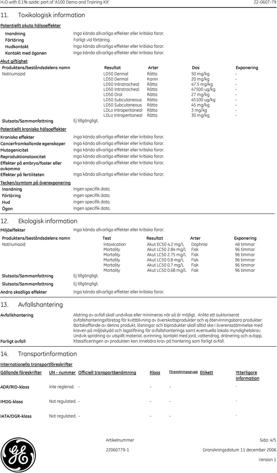 eller avkomma Effekter på fertiliteten Tecken/symtom på överexponering Hud Ögon Farligt vid förtäring.