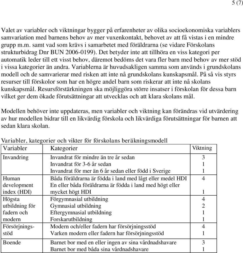 Variablerna är huvudsakligen samma som används i grundskolans modell och de samvarierar med risken att inte nå grundskolans kunskapsmål.