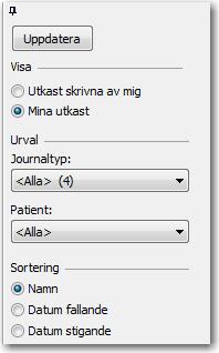 Utkast 4.17.1 Visa utkast du är ansvarig för Det är nu möjligt att även visa de utkast du är ansvarig för i Utkast.