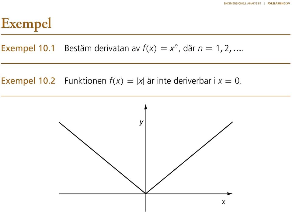 n, där n = 1, 2,. Exempel 10.