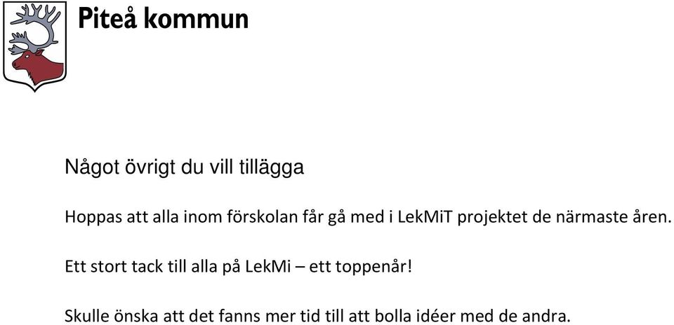 Ett stort tack till alla på LekMi ett toppenår!